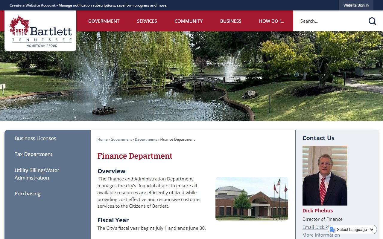 Bartlett unclaimed money finance department