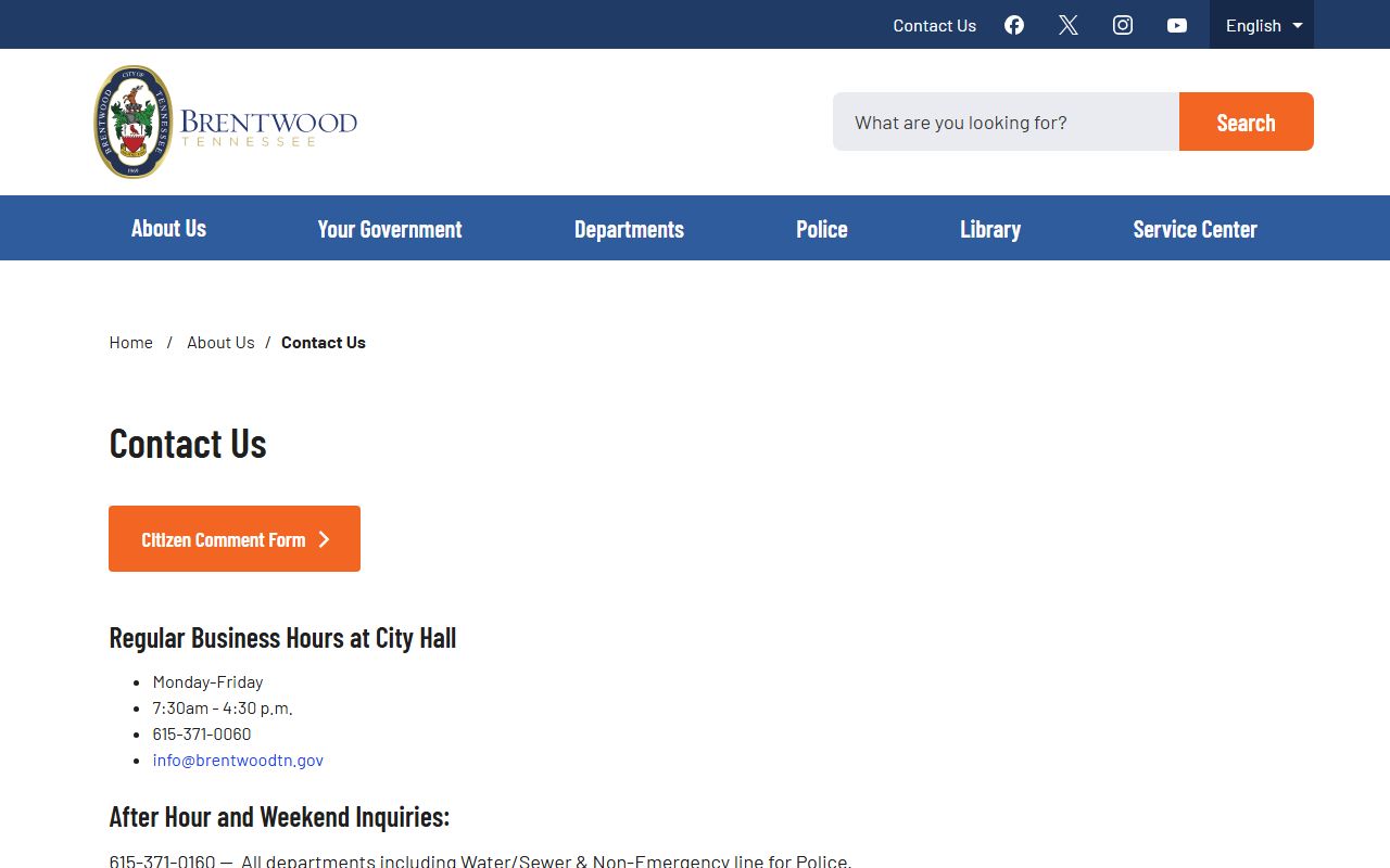Brentwood unclaimed money contact page