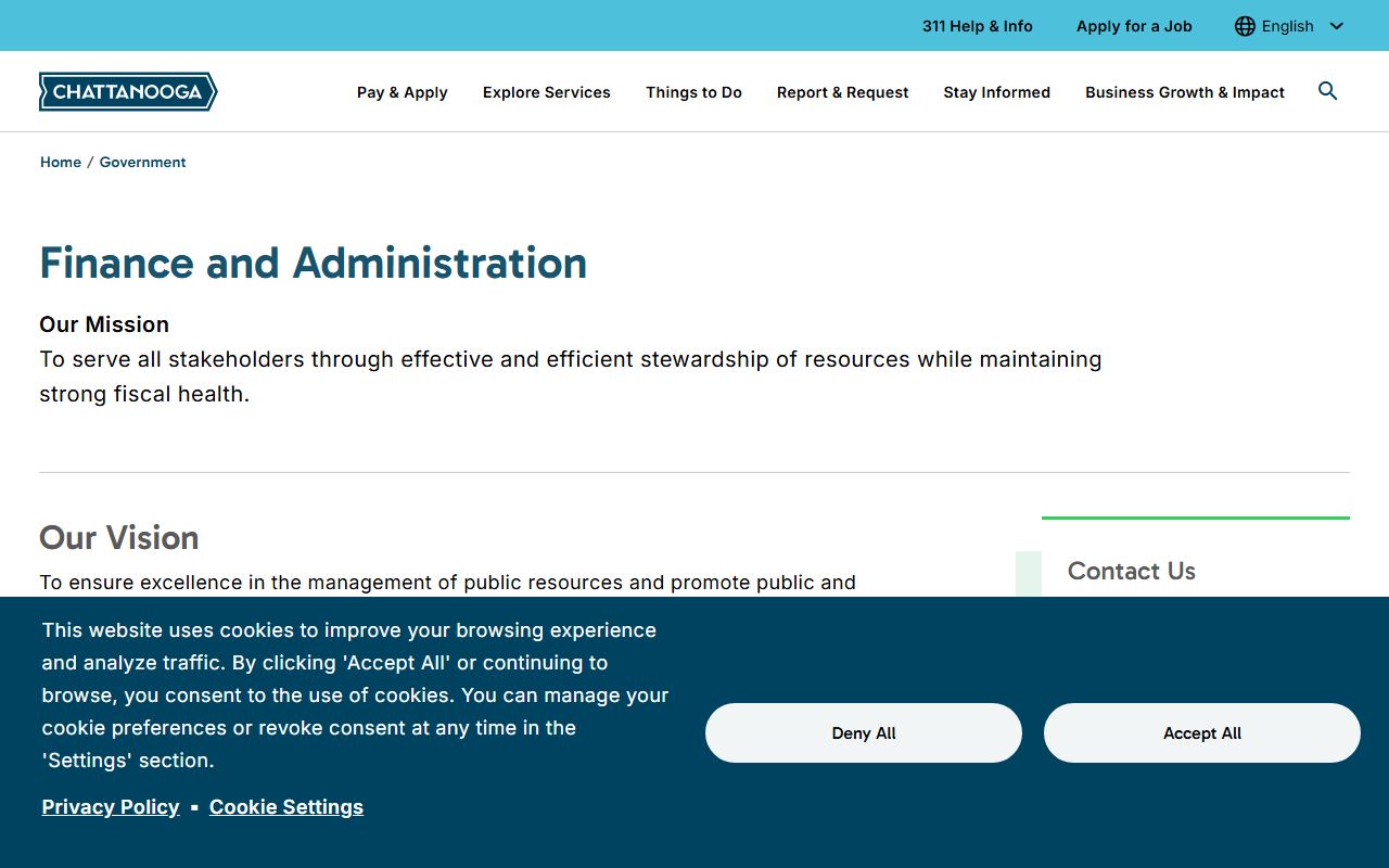 Chattanooga unclaimed money city finance office
