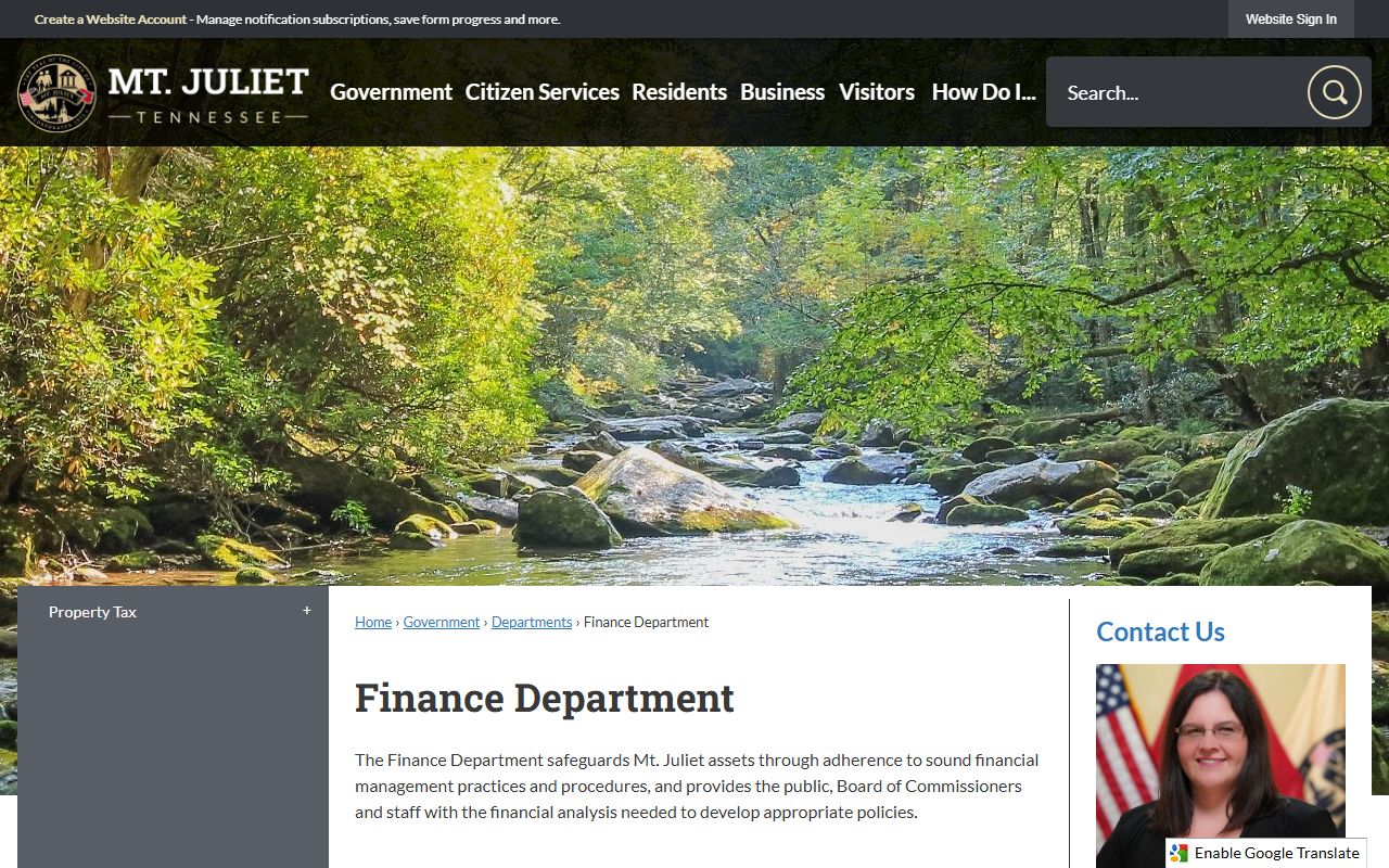 Mount Juliet unclaimed money finance department