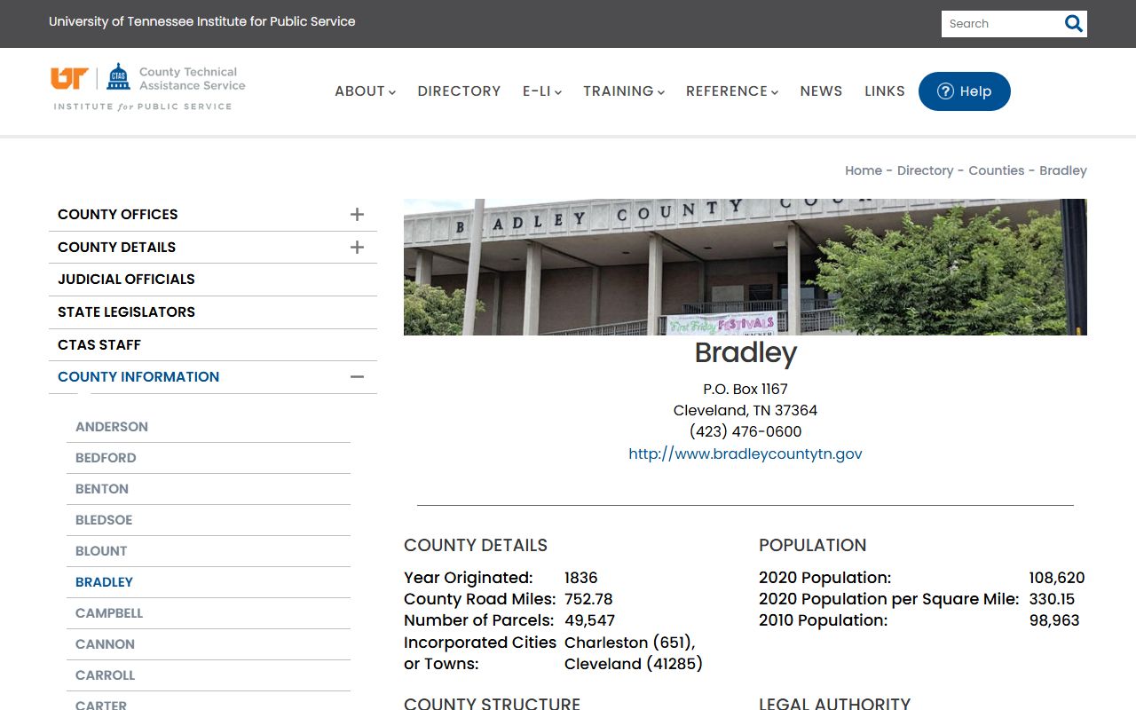 Bradley County unclaimed money county directory resource