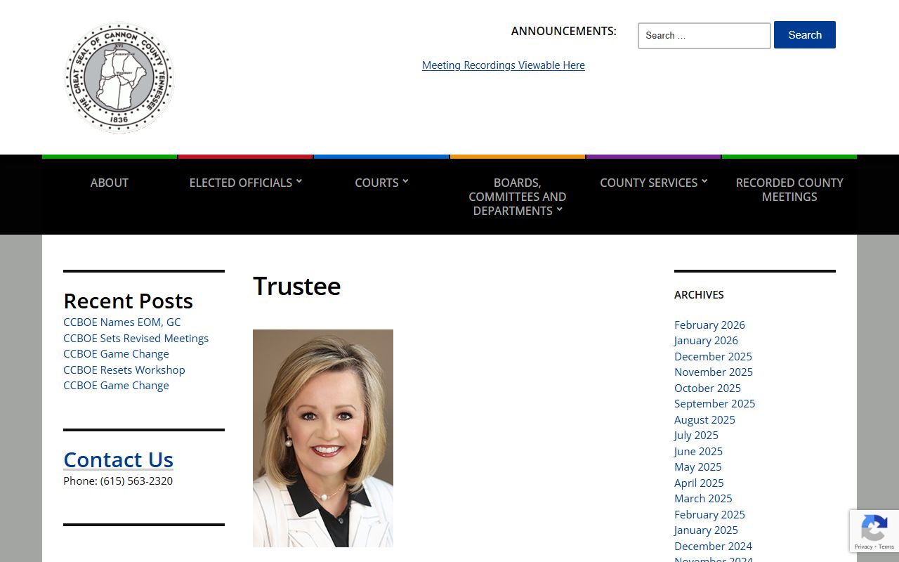 Cannon County unclaimed money trustee office