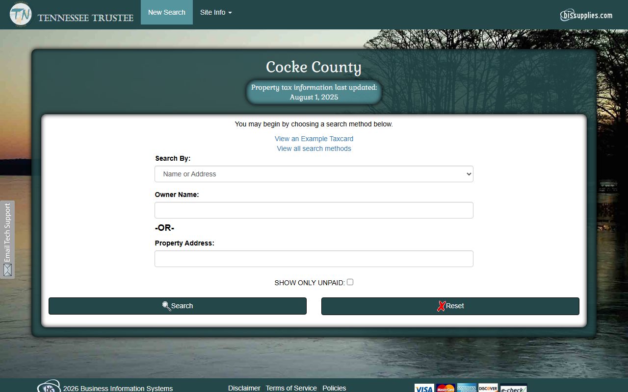 Cocke County unclaimed money Tennessee Trustee Association page