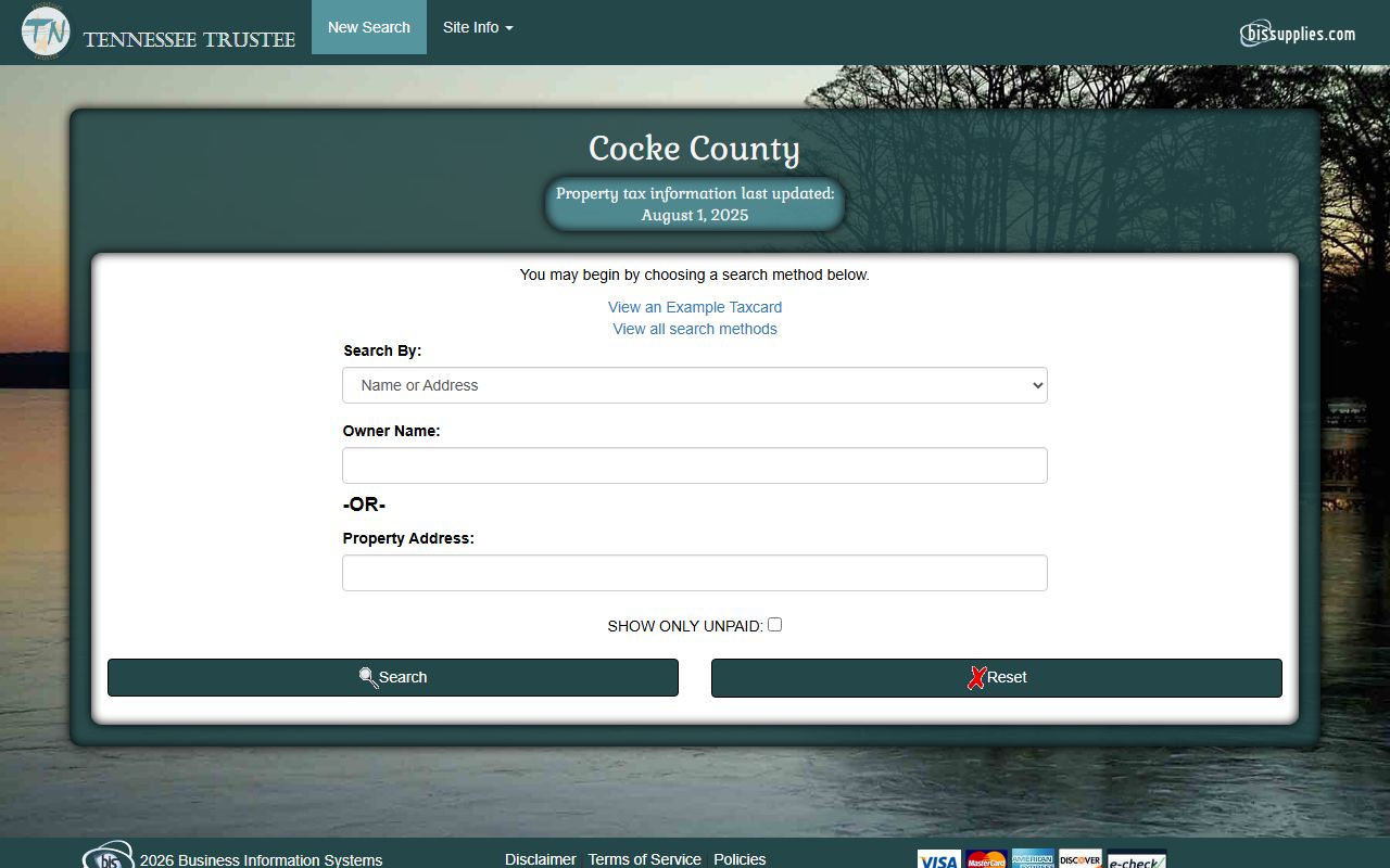 Coffee County unclaimed money trustee page