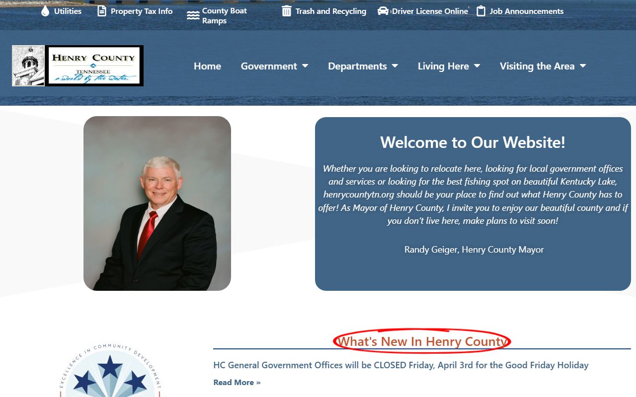 Henry County unclaimed money county government page