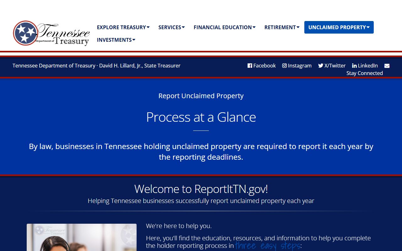 Tennessee unclaimed money holder reporting process